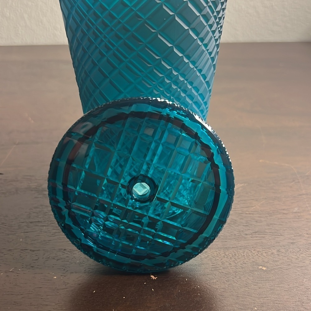 Starbucks 2023 Green Gradient Ombre Jeweled Grande Cold Plastic Cup Tumbler - Picture 5 of 5